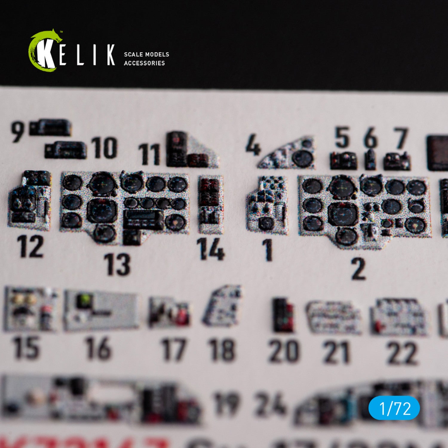 Sukhoi SU-17M4P / 22M4. Interior 3D Decals (for ModelSvit Aircraft model kit) Scale 1:72 KeliK K72167
