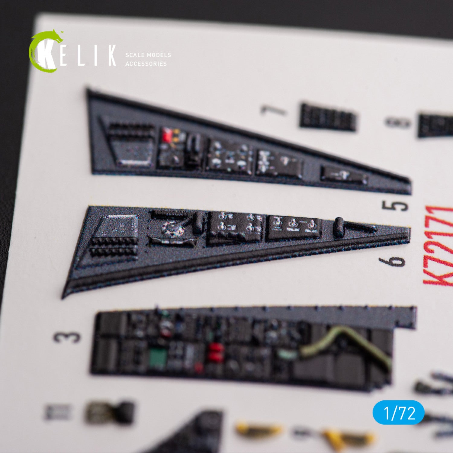 Lockheed F-117A NIGHTHAWK. Interior 3D Decals (for Academy Aircraft model kit) Scale 1:72 KeliK K72171