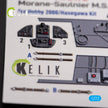 Morane-Saulnier M.S.406. Interior 3D Decals (for Hobby 2000 / Hasegawa Aircraft model kit) Scale 1:72 KeliK K72172