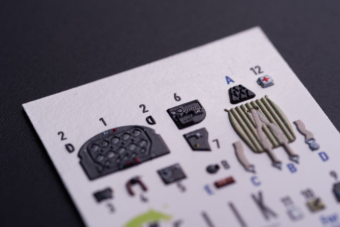 MiG-3. Interior 3D Decals (for Armory Aircraft model kit) Scale 1:72 KeliK K72207