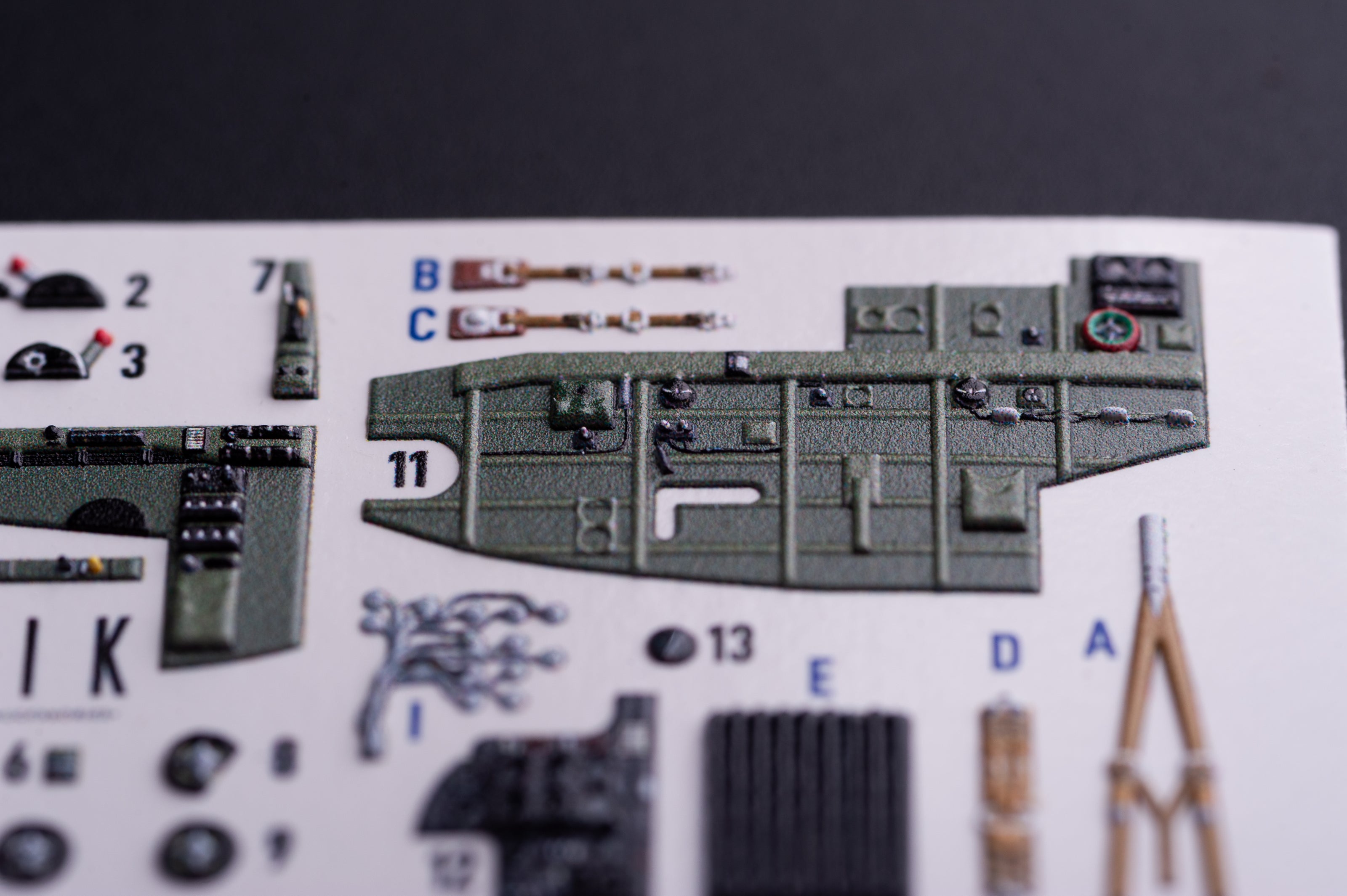 Bristol Bleninheim Mk.1. Interior 3D Decals (for Airfix Aircraft model kit) Scale 1:72 KeliK K72209