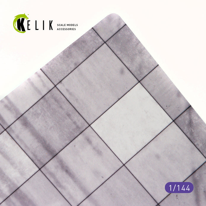 Civil Concrete runway Base - Acrylic 3 mm (280 x 180 mm) (170 g) Scale 1:144 KeliK KS14401 Stands for Plastic Models