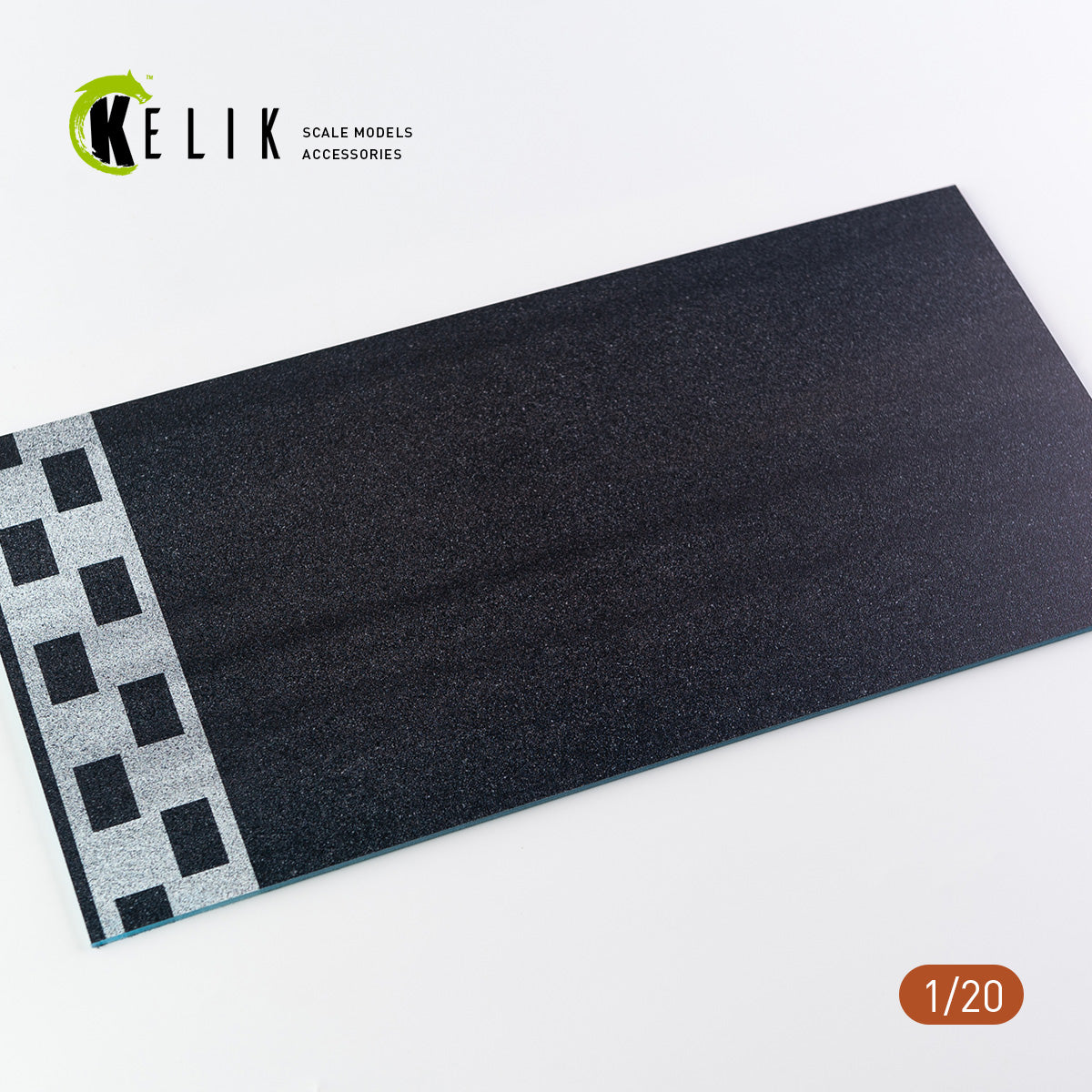 F1 Start Position Base - Acrylic 3 mm (180 x 357 mm) (210 g)(1/20) Scale 1:20 KeliK KS20001 Stands for Plastic Models