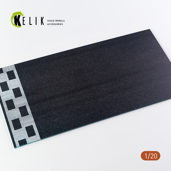 F1 Start Position Base - Acrylic 3 mm (180 x 357 mm) (210 g)(1/20) Scale 1:20 KeliK KS20001 Stands for Plastic Models