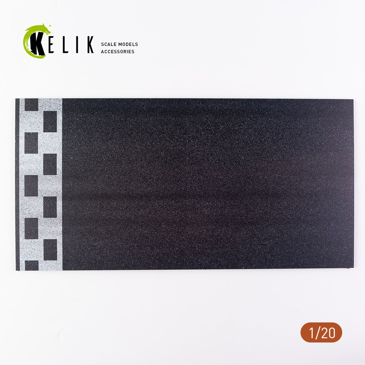 F1 Start Position Base - Acrylic 3 mm (180 x 357 mm) (210 g)(1/20) Scale 1:20 KeliK KS20001 Stands for Plastic Models