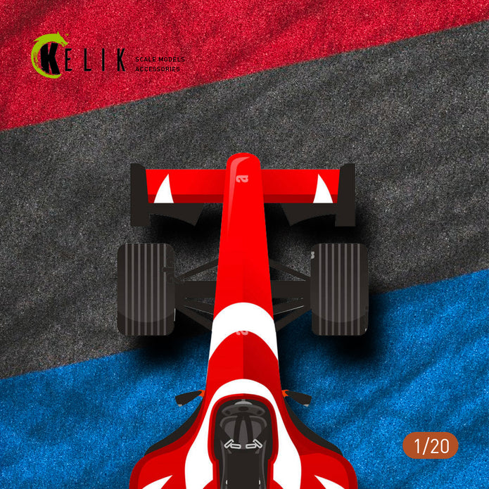 Paul Ricard Circuit Base - Acrylic 3 mm (180 x 357 mm) (210 g)(1/20) Scale 1:20 KeliK KS20002 Stands for Plastic Models