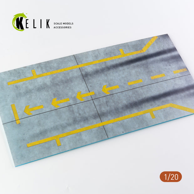 Pit-F1 Pitstop Type 1 Base - Acrylic 3 mm (180 x 357 mm) (210 g)(1/20) Scale 1:20 KeliK KS20003 Stands for Plastic Models