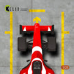 Pit-F1 Pitstop Type 1 Base - Acrylic 3 mm (180 x 357 mm) (210 g)(1/20) Scale 1:20 KeliK KS20003 Stands for Plastic Models