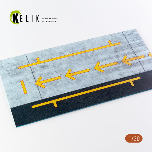 F1 Pitstop Type 2 Base - Acrylic 3 mm (180 x 357 mm) (210 g)(1/20) Scale 1:20 KeliK KS20004 Stands for Plastic Models