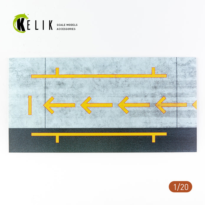 F1 Pitstop Type 2 Base - Acrylic 3 mm (180 x 357 mm) (210 g)(1/20) Scale 1:20 KeliK KS20004 Stands for Plastic Models