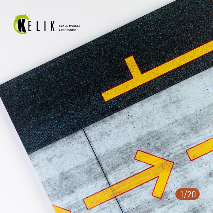 F1 Pitstop Type 2 Base - Acrylic 3 mm (180 x 357 mm) (210 g)(1/20) Scale 1:20 KeliK KS20004 Stands for Plastic Models