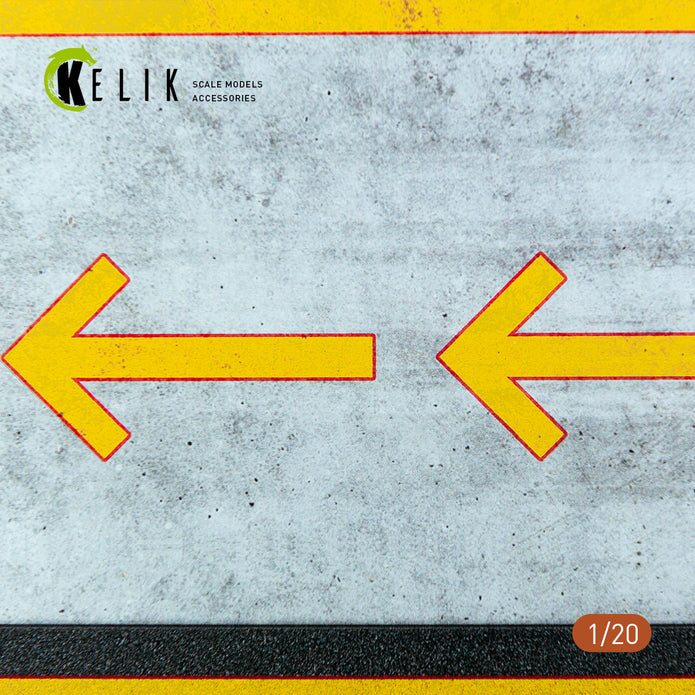 F1 Pitstop Type 2 Base - Acrylic 3 mm (180 x 357 mm) (210 g)(1/20) Scale 1:20 KeliK KS20004 Stands for Plastic Models