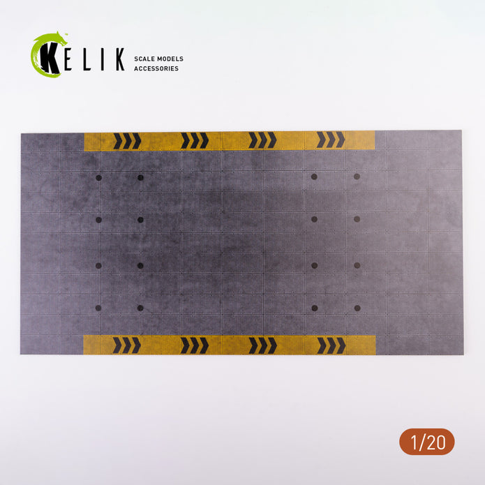 F1 Garage Type 1 Base - Acrylic Scale 1:20 KeliK KS20005 Stands for Plastic Models