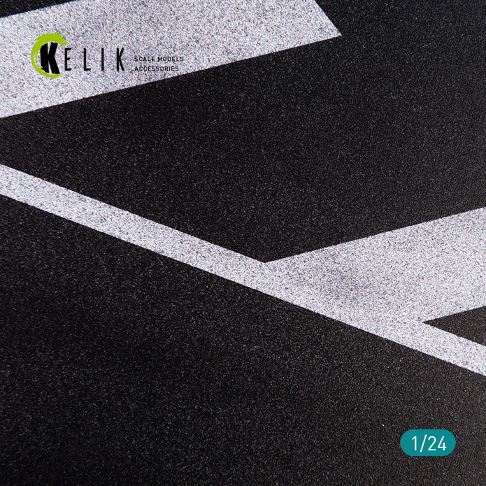 Asphalt road race track Base - Acrylic 3 mm (180 x 357 mm)  Scale 1:24 KeliK KS24001 Stands for Plastic Models