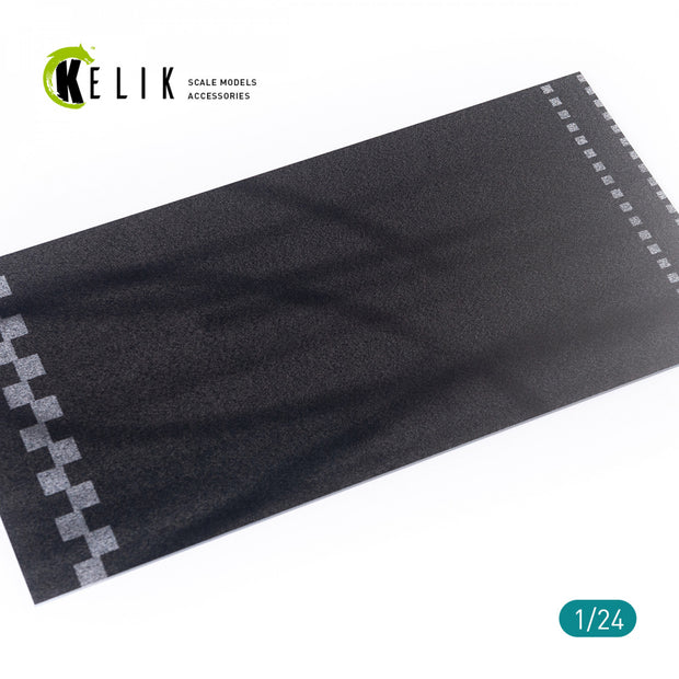 Asphalt road 24 Hours of Le Mans type 1 Base - Acrylic 3 mm (180 x 357 mm)  Scale 1:24 KeliK KS24002 Stands for Plastic Models