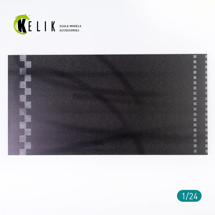 Asphalt road 24 Hours of Le Mans type 1 Base - Acrylic 3 mm (180 x 357 mm)  Scale 1:24 KeliK KS24002 Stands for Plastic Models