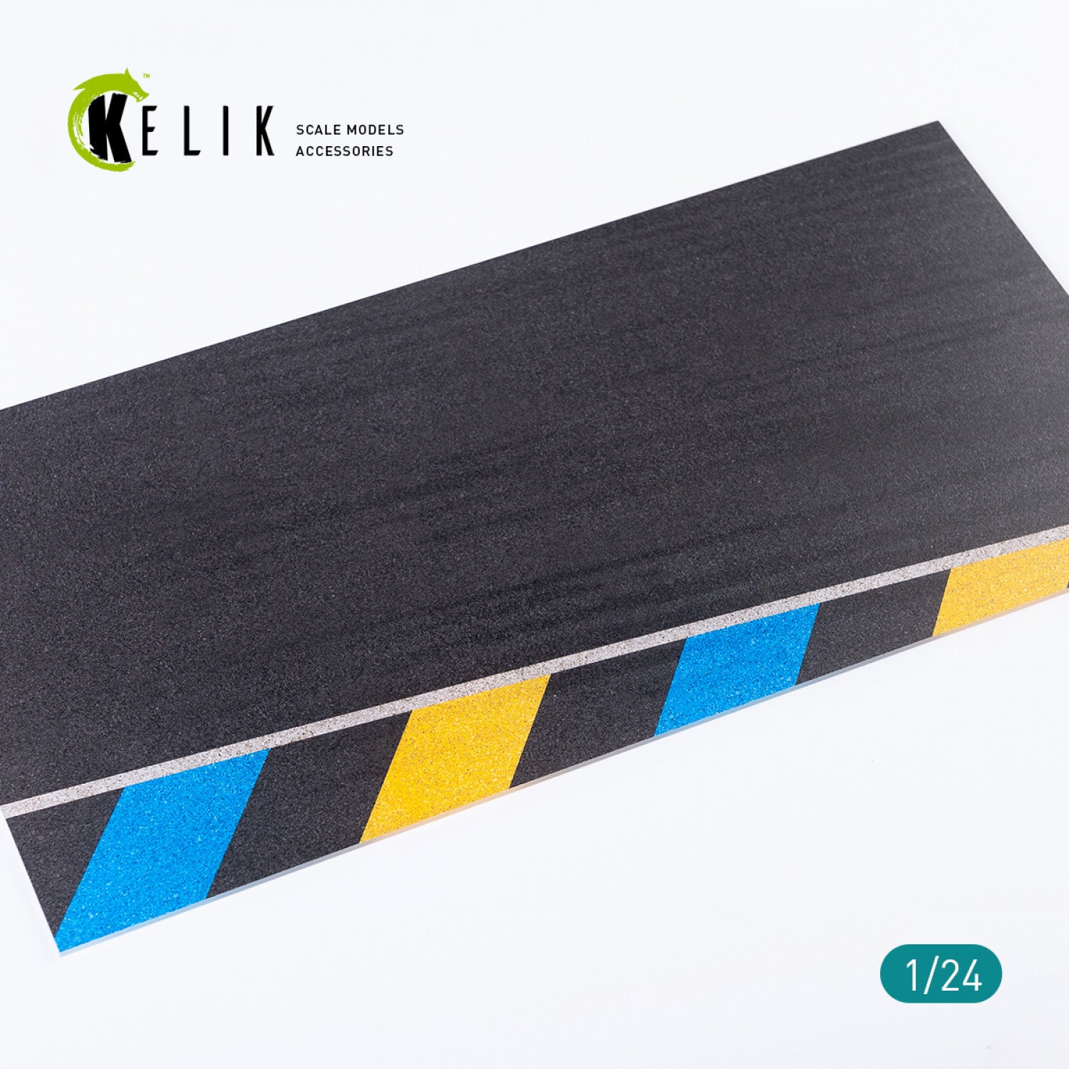 Asphalt road 24 Hours of Le Mans type 2 Base - Acrylic 3 mm (180 x 357 mm)  Scale 1:24 KeliK KS24004 Stands for Plastic Models