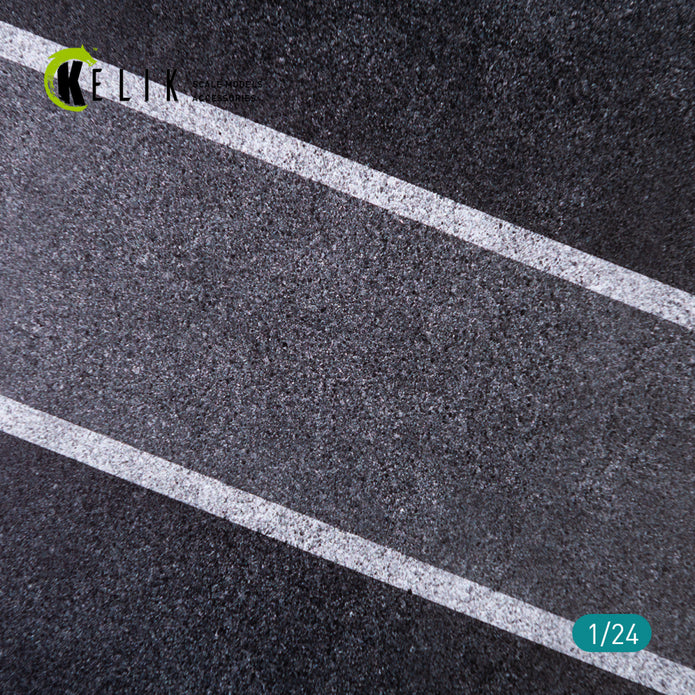Asphalt road 24 Hours of Le Mans type 3 Base - Acrylic 3 mm (180 x 357 mm)  Scale 1:24 KeliK KS24005 Stands for Plastic Models