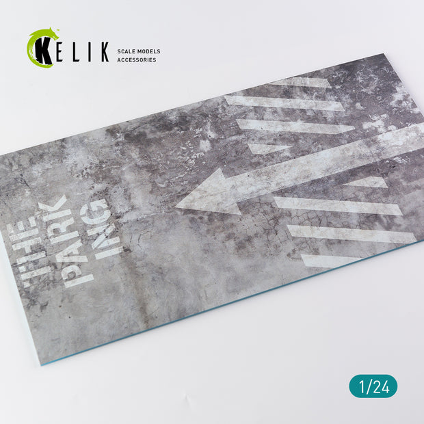 Underground parking Base - Acrylic 3 mm (180 x 357 mm) (210 g) Scale 1:24 KeliK KS24008 Stands for Plastic Models
