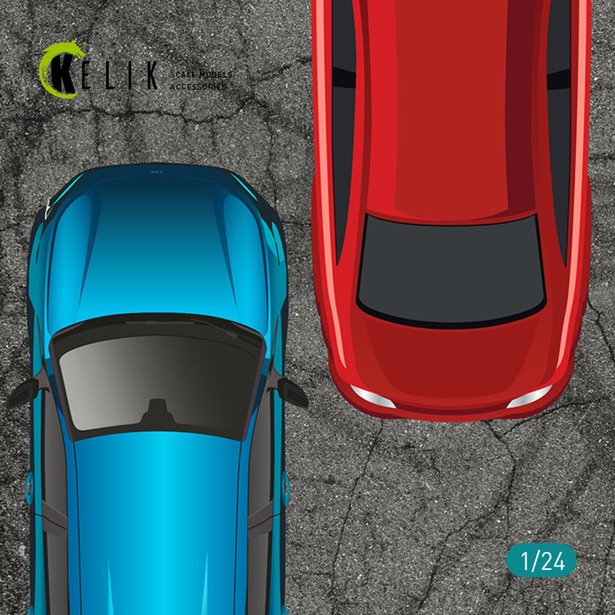 Cracked asphalt Base - Acrylic 3 mm (180 x 357 mm) (210 g) Scale 1:24 KeliK KS24009 Stands for Plastic Models
