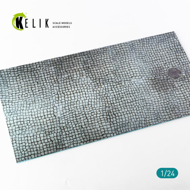 Paving stone road Base - Acrylic 3 mm (180 x 357 mm) (210 g) Scale 1:24 KeliK KS24010 Stands for Plastic Models