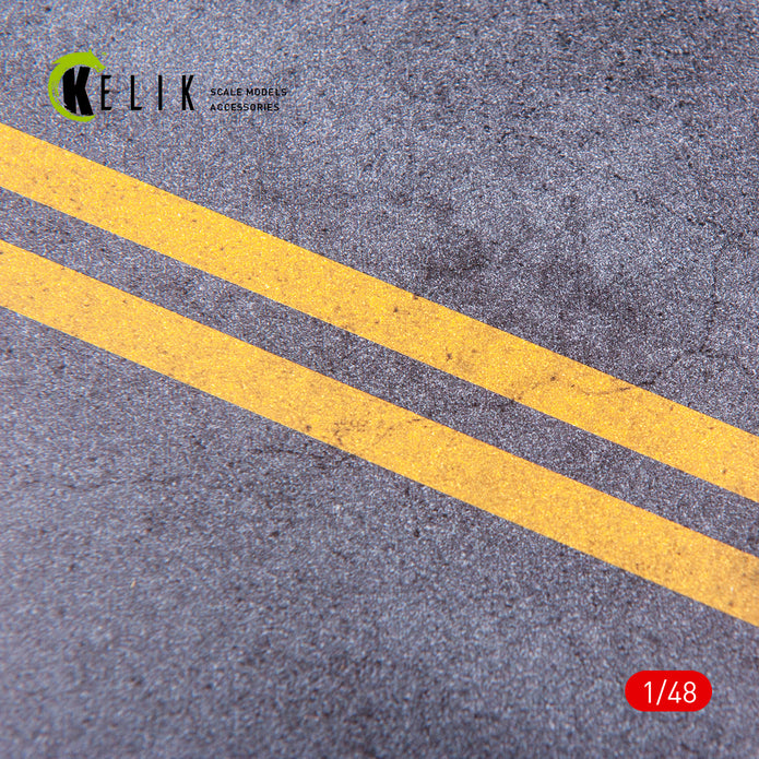 Asphalt Road for drones or any - Acrylic 3 mm (240 x 240 mm) (190g)  Scale 1:48 KeliK KS48008 Stands for Plastic Models