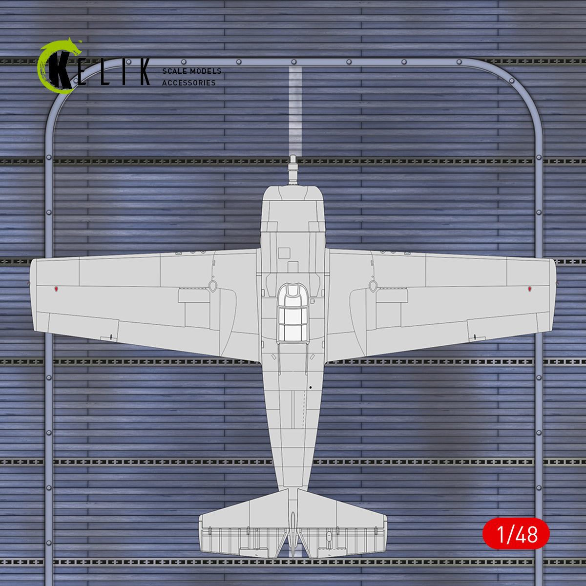 USS Gambier Bay (CVE-73) - Acrylic 3 mm (410 x 270 mm) (410 g) Scale 1:48 KeliK KS48014 Stands for Plastic Models