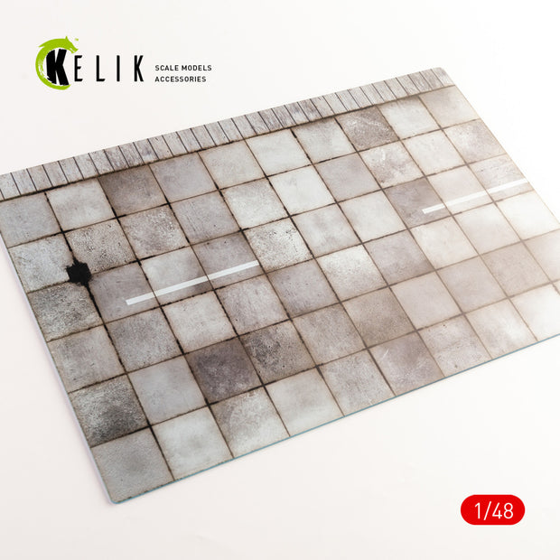 Ukraine Vasylkiv Air Base Taxiway - Acrylic 3 mm (410 x 270 mm) (410 g) Scale 1:48 KeliK KS48018 Stands for Plastic Models