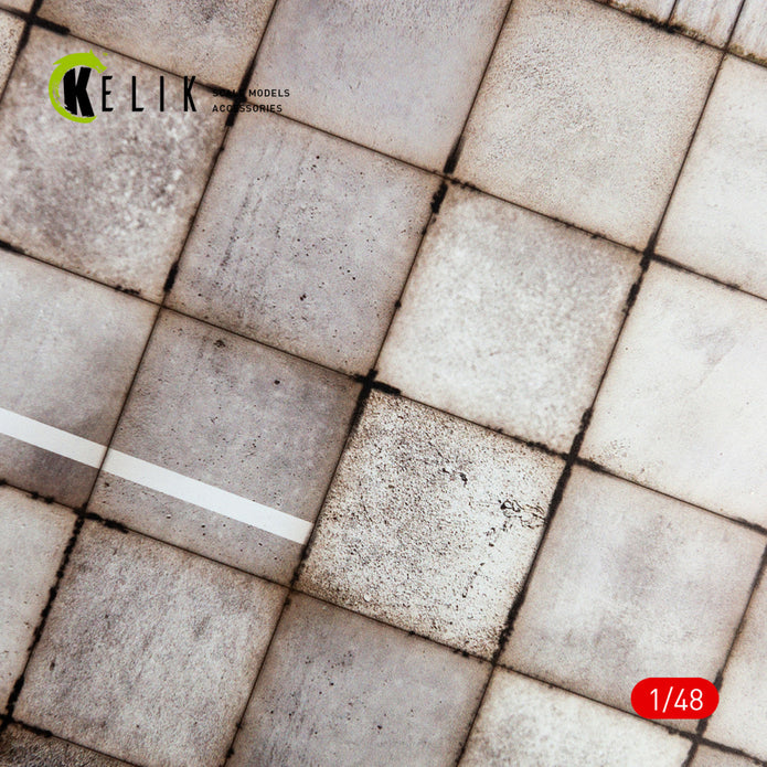 Ukraine Vasylkiv Air Base Taxiway - Acrylic 3 mm (410 x 270 mm) (410 g) Scale 1:48 KeliK KS48018 Stands for Plastic Models