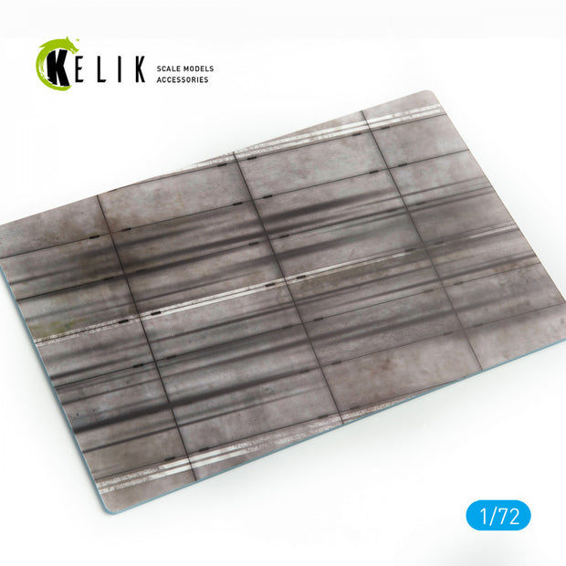 Concrete plates type 1 Base - Acrylic 3 mm (280 x 180 mm) (170 g) Scale 1:72 KeliK KS72001 Stands for Plastic Models
