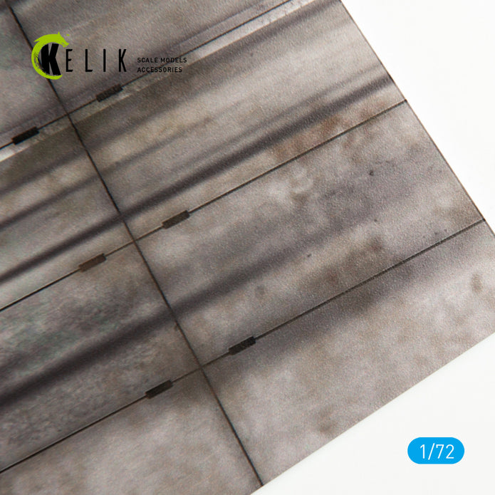 Concrete plates type 1 Base - Acrylic 3 mm (280 x 180 mm) (170 g) Scale 1:72 KeliK KS72001 Stands for Plastic Models