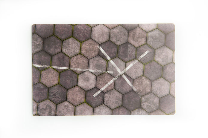 Hexagonnal concrete plates for Aircraft and Helicopters Base - Acrylic 3 mm (280 x 180 mm) (170 g) Scale 1:72 KeliK KS72004 Stands for Plastic Models