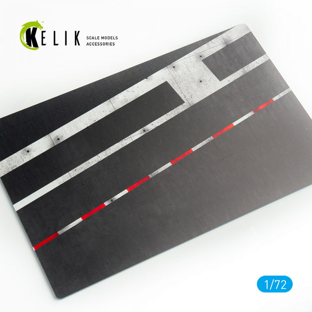 Deck of the aircraft carrier type Nimitz Base - Acrylic 3 mm (280 x 180 mm) (170 g) Scale 1:72 KeliK KS72006 Stands for Plastic Models