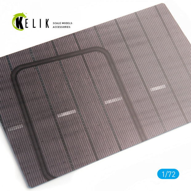 Saratoga CV-3 Carier 1943 Base - Acrylic 3 mm (280 x 180 mm) (170 g) Scale 1:72 KeliK KS72009 Stands for Plastic Models