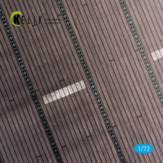 Saratoga CV-3 Carier 1943 Base - Acrylic 3 mm (280 x 180 mm) (170 g) Scale 1:72 KeliK KS72009 Stands for Plastic Models