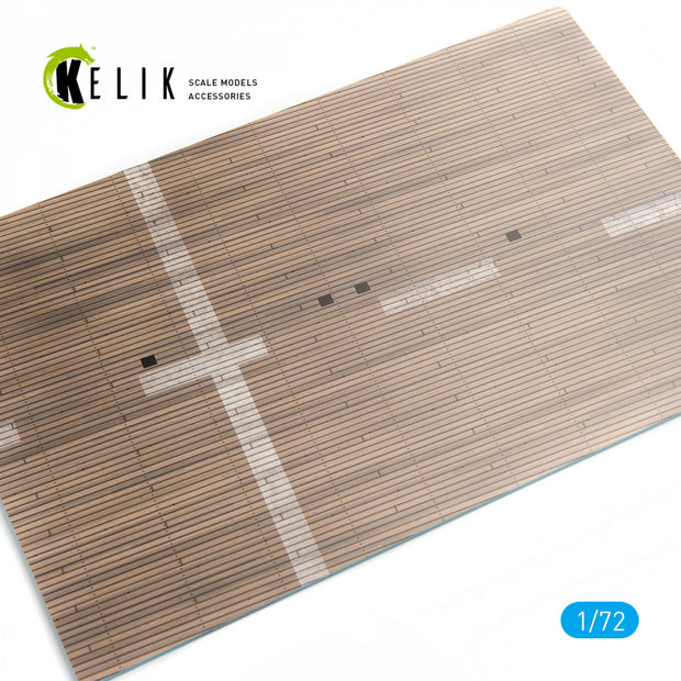 IJN TAYHO Armoured Aircraft Carriers 1941 Base - Acrylic 3 mm (280 x 180 mm) (170 g) Scale 1:72 KeliK KS72010 Stands for Plastic Models