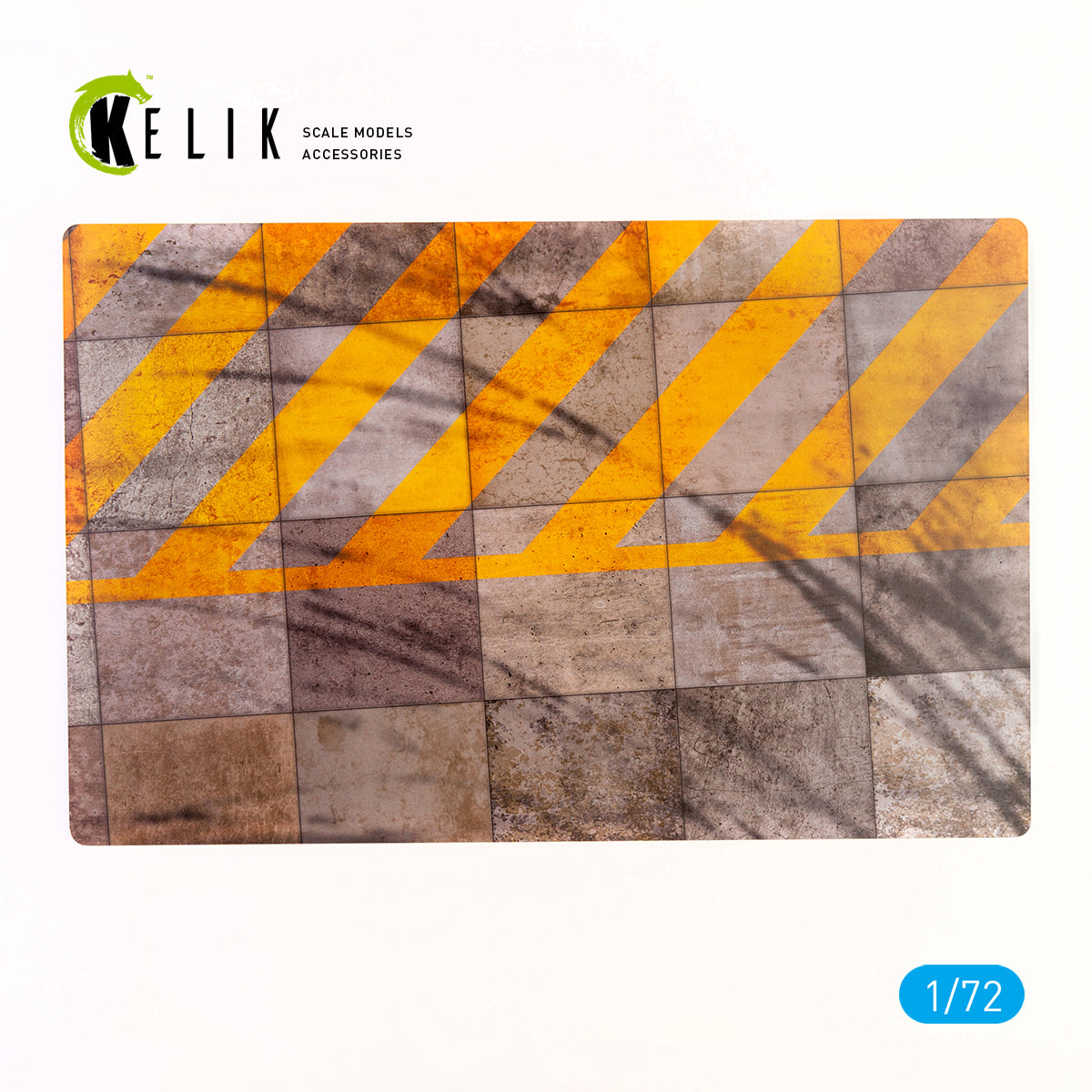Light motor aviation runway Base - Acrylic 3 mm (280 x 180 mm) (170 g) Scale 1:72 KeliK KS72012 Stands for Plastic Models