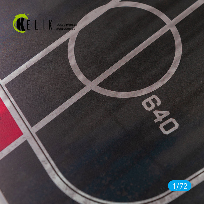 HMS Victoriuos rear Lift 1964 Base - Acrylic 3 mm (280 x 180 mm) (170 g) Scale 1:72 KeliK KS72013 Stands for Plastic Models