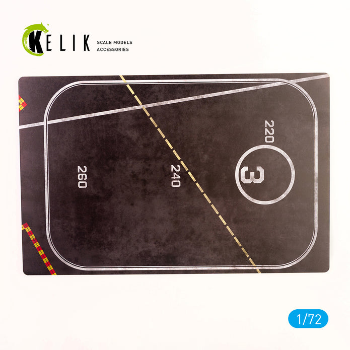 HMS Victoriuos front Lift 1960s Base - Acrylic 3 mm (280 x 180 mm) (170 g) Scale 1:72 KeliK KS72015 Stands for Plastic Models