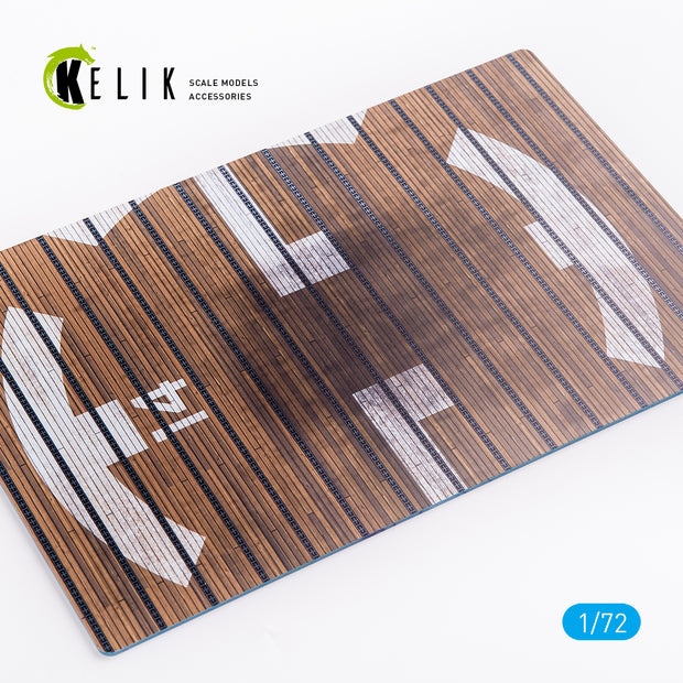 CV-45 LPH-8 Valley Forge type 1 - Base - Acrylic 3 mm (280 x 180 mm) (170 g) Scale 1:72 KeliK KS72021 Stands for Plastic Models