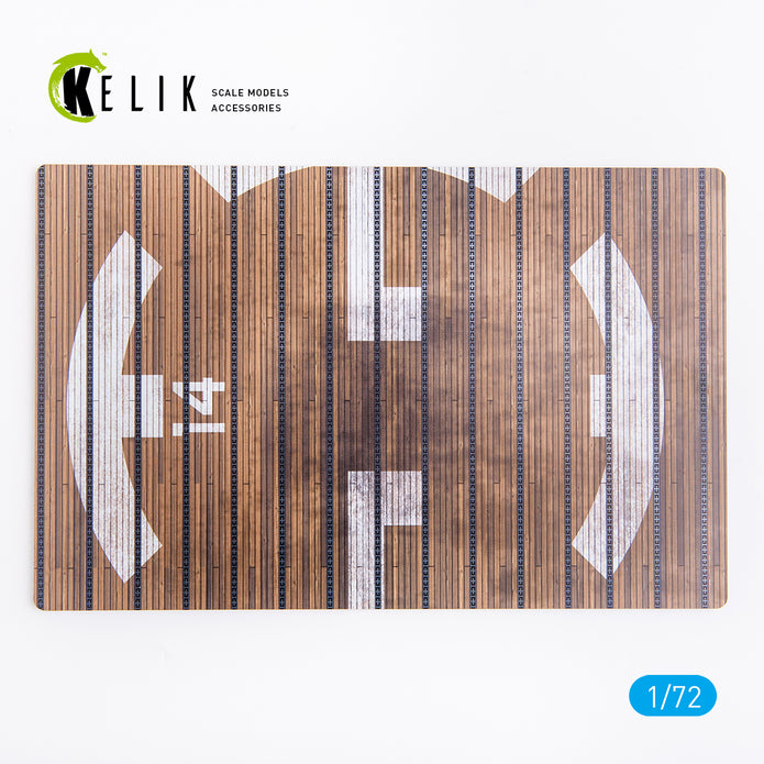 CV-45 LPH-8 Valley Forge type 1 - Base - Acrylic 3 mm (280 x 180 mm) (170 g) Scale 1:72 KeliK KS72021 Stands for Plastic Models