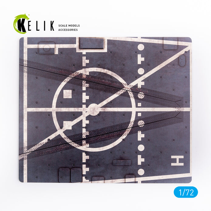 Arleygh Burke-class Base - Acrylic 3 mm (180 x 214 mm) (130 g) Scale 1:72 KeliK KS72022 Stands for Plastic Models