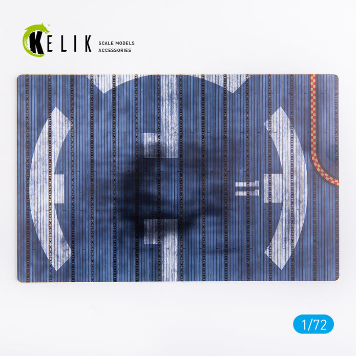 CV-45 LPH-8 Valley Forge type 2 - Base - Acrylic 3 mm (280 x 180 mm) (170 g) Scale 1:72 KeliK KS72023 Stands for Plastic Models