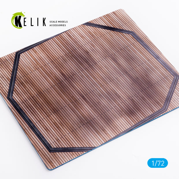 Flugzeugtrager Graf Zeppelin  Base - Acrylic 3 mm (180 x 214 mm) (130 g) Scale 1:72 KeliK KS72024 Stands for Plastic Models