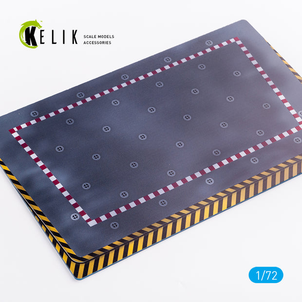 Charles de Gaulle lift - Base - Acrylic 3 mm (280 x 180 mm) (170 g) Scale 1:72 KeliK KS72031 Stands for Plastic Models