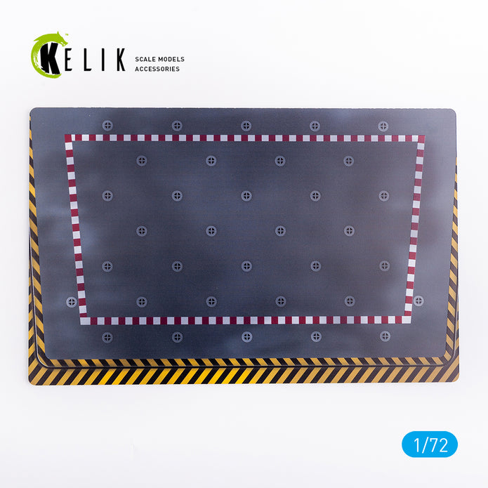 Charles de Gaulle lift - Base - Acrylic 3 mm (280 x 180 mm) (170 g) Scale 1:72 KeliK KS72031 Stands for Plastic Models