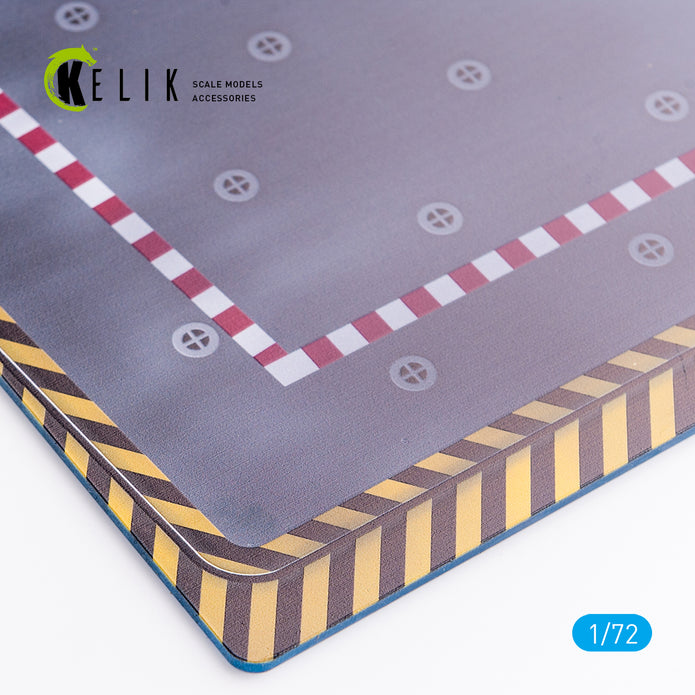 Charles de Gaulle lift - Base - Acrylic 3 mm (280 x 180 mm) (170 g) Scale 1:72 KeliK KS72031 Stands for Plastic Models