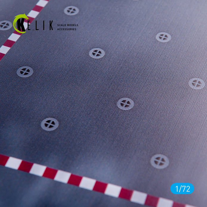 Charles de Gaulle lift - Base - Acrylic 3 mm (280 x 180 mm) (170 g) Scale 1:72 KeliK KS72031 Stands for Plastic Models