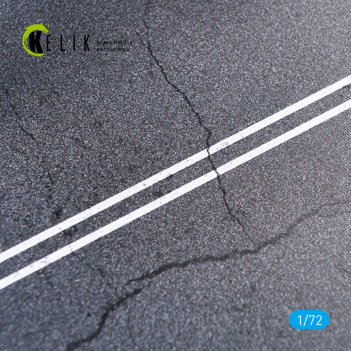 Asphalt road - Base - Acrylic 3 mm (180 x 214 mm) (130 g) Scale 1:72 KeliK KS72033 Stands for Plastic Models