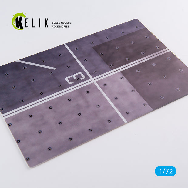 HMS Queen Elizabeth R08 type 1 - Base - Acrylic 3 mm (280 x 180 mm) (170 g) Scale 1:72 KeliK KS72036 Stands for Plastic Models